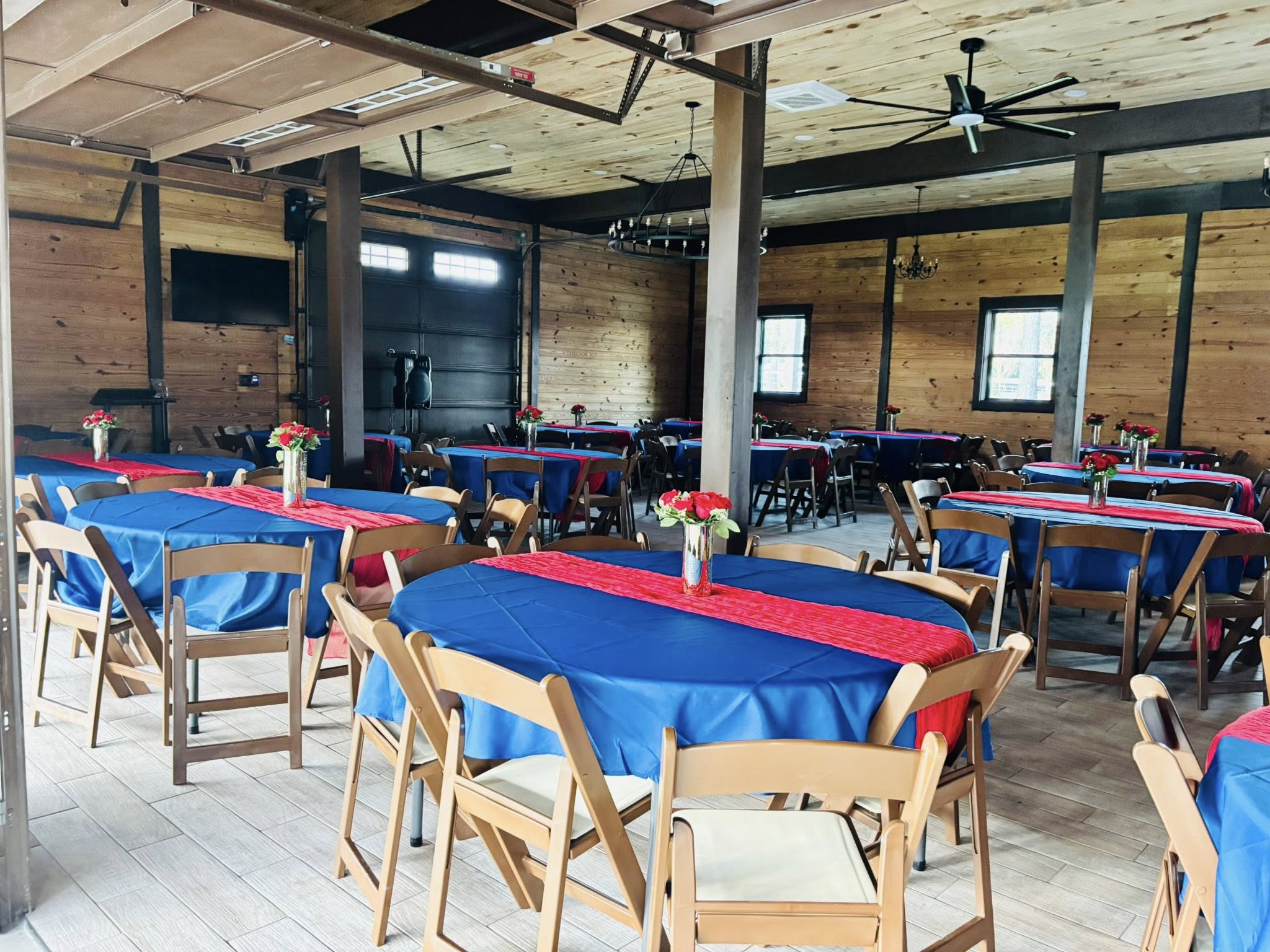 Interior view of the barn structure